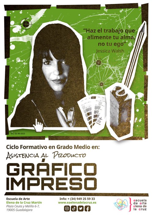 Asistencia al Producto Gráfico impreso Escuela de Arte Elena De la Cruz de Guadalajara